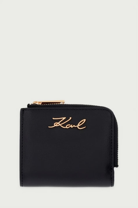 Karl Lagerfeld Novčanik za žene od kože crni B4W32002