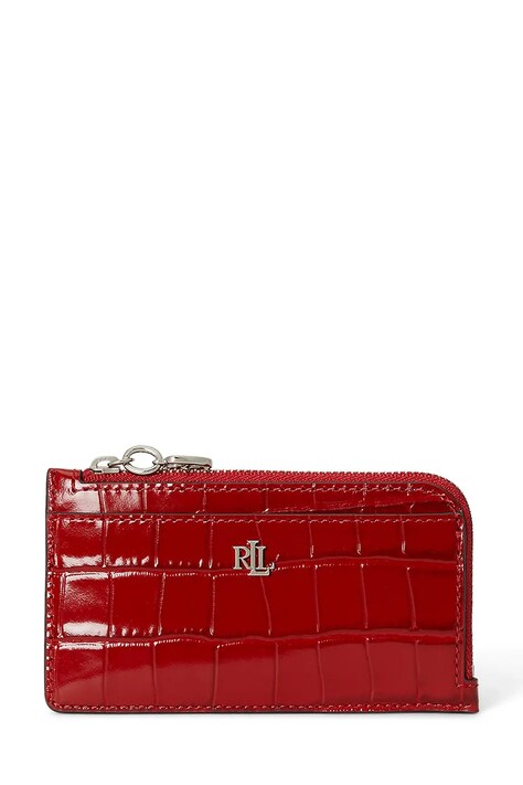 Lauren Ralph Lauren Etui na karty damskie czerwone 432P18695