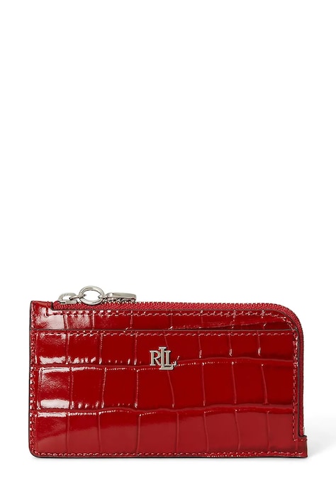 Lauren Ralph Lauren Etui na karty damskie czerwone 432P18695