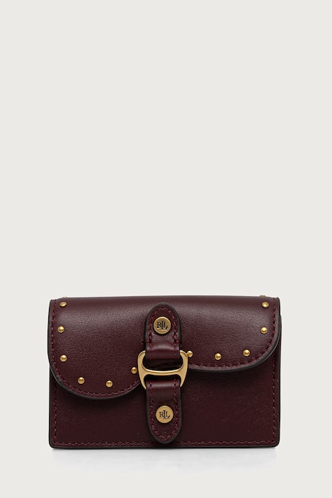 Lauren Ralph Lauren Portfel damski skórzany bordowy 432P18694