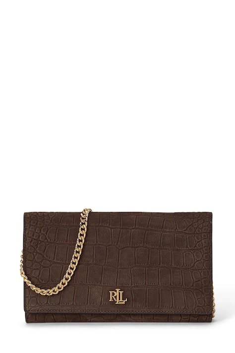 Lauren Ralph Lauren Portfel damski skórzany brązowy 432P18552