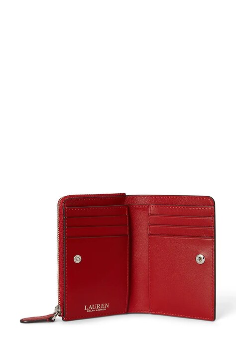 Lauren Ralph Lauren Portfel damski skórzany czerwony 432P16735