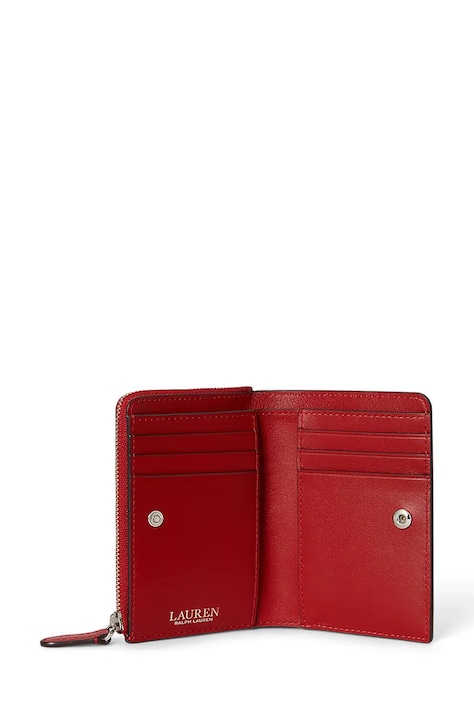 Lauren Ralph Lauren Peněženka dámská kožená červená 432P16735
