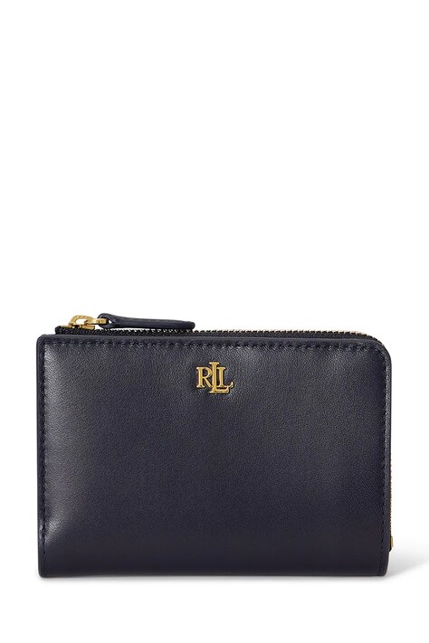 Lauren Ralph Lauren Portfel damski skórzany granatowy 432P16735
