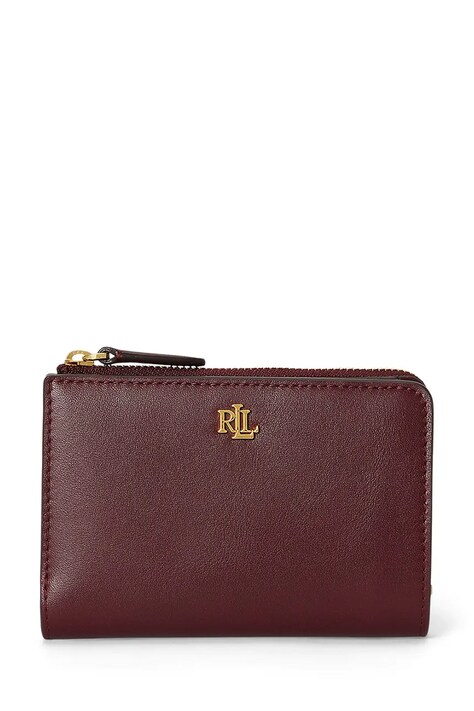 Lauren Ralph Lauren Portfel damski skórzany bordowy 432P16735