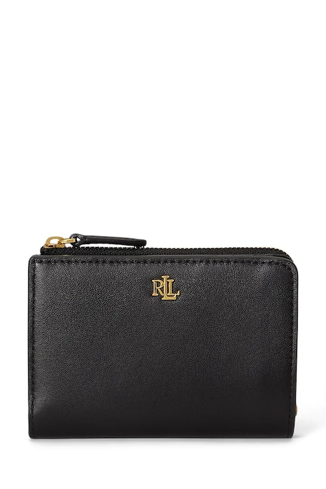 Lauren Ralph Lauren Portfel damski skórzany czarny 432P16735