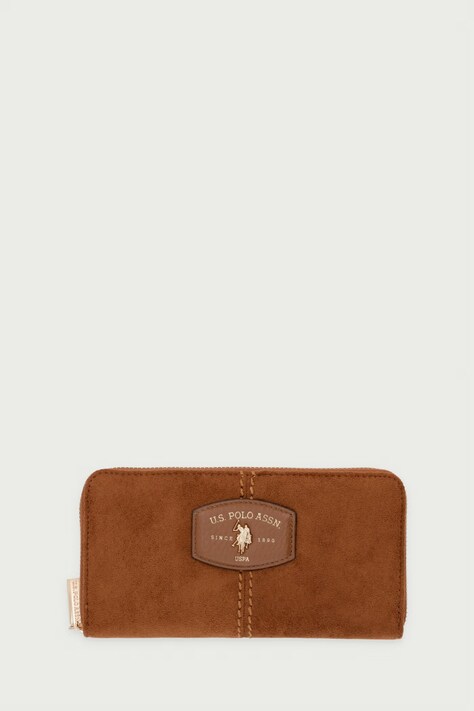 U.S. Polo Assn. Portfel damski z imitacji skóry CHESTNUT brązowy WIU269341WVP