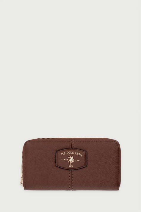 U.S. Polo Assn. Portfel damski z imitacji skóry CHESTNUT brązowy WIU269341WVP