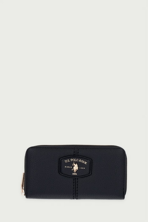 U.S. Polo Assn. Portfel damski z imitacji skóry CHESTNUT czarny WIU269341WVP