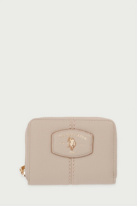 U.S. Polo Assn. Portfel damski z imitacji skóry CHESTNUT beżowy WIU269340WVP