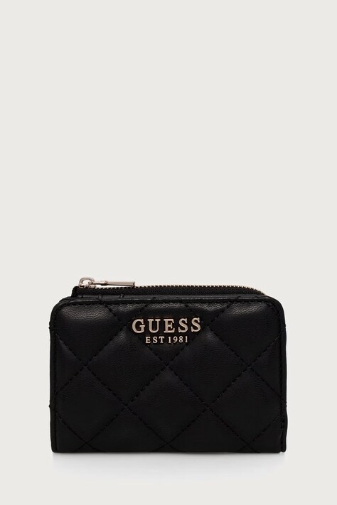 Guess portfel damski z imitacji skóry JULIET czarny SWQG24 56156