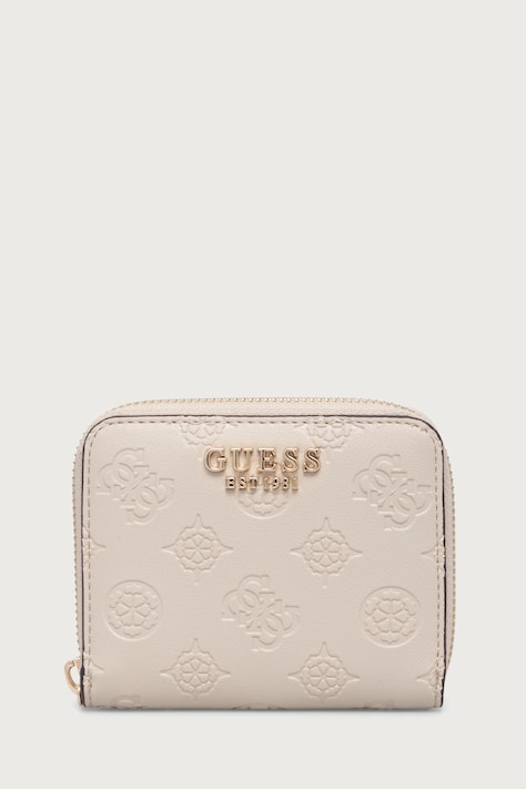 Guess portfel damski z imitacji skóry CARMELLA beżowy SWPD22 25137
