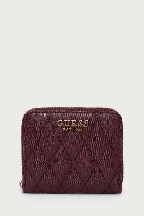 Guess portfel damski z imitacji skóry TAMARA bordowy SWGG23 23137