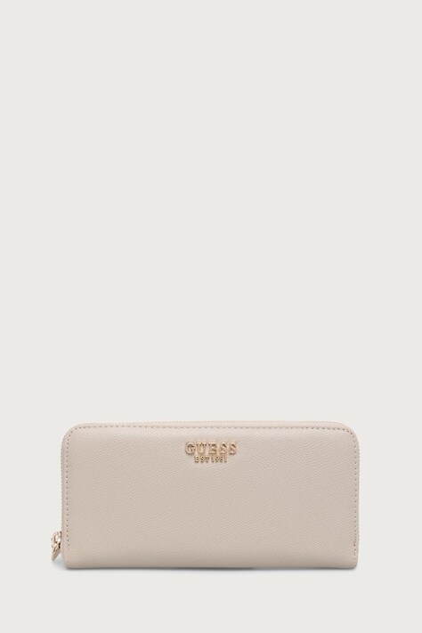 Guess portfel damski z imitacji skóry AMORETTE beżowy SWBG78 98146