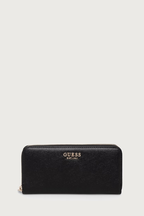 Guess portfel damski z imitacji skóry AMORETTE czarny SWBG78 98146