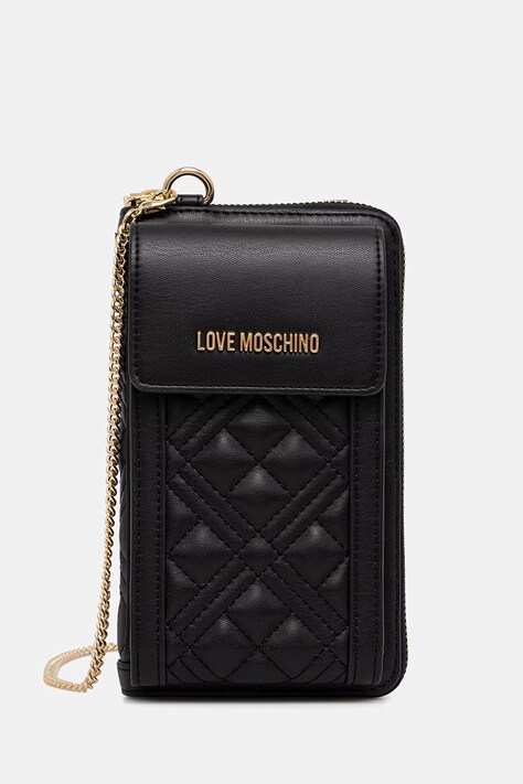 Love Moschino portfel damski z imitacji skóry czarny JC5682PP1PLA0000