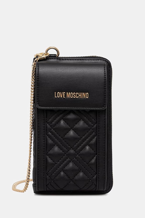 Love Moschino portfel damski z imitacji skóry czarny JC5682PP1PLA0000