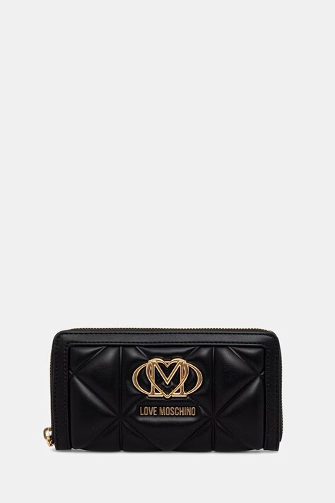 Love Moschino portfel damski z imitacji skóry czarny JC5644PP1PLC0000