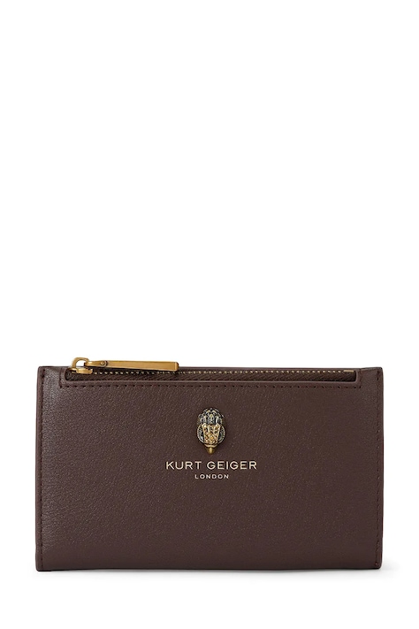 Kurt Geiger London portfel damski skórzany SLOANE brązowy 5873030109
