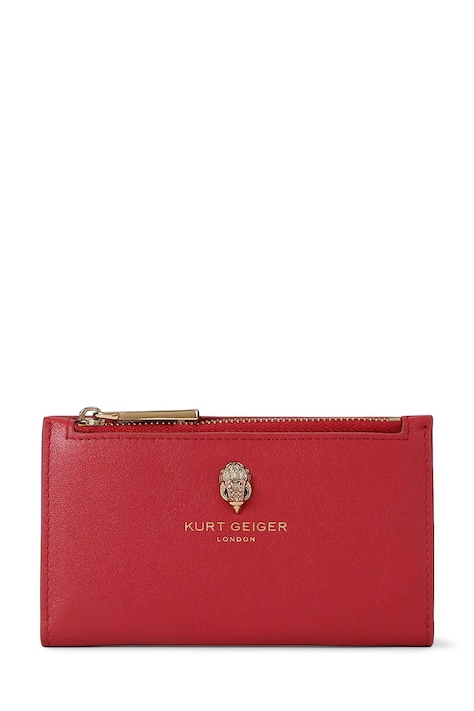 Kurt Geiger London portfel damski skórzany SLOANE czerwony 5873059109