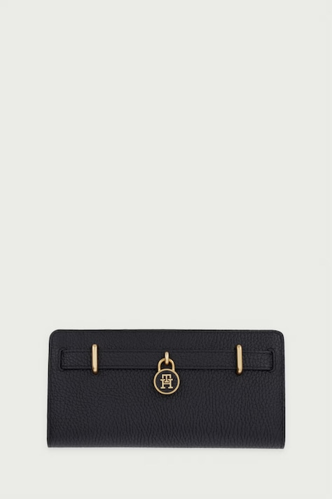 Tommy Hilfiger portfel damski skórzany czarny AW0AW18944