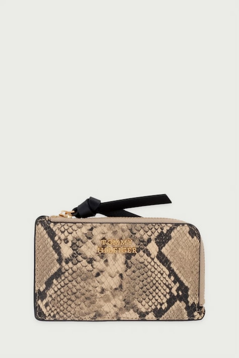 Tommy Hilfiger Portfel damski skórzany beżowy AW0AW18938