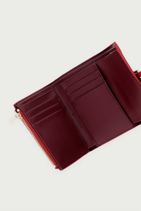 Tommy Hilfiger Portfel damski z imitacji skóry bordowy AW0AW18936