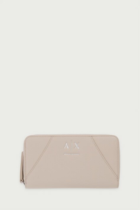 Armani Exchange Portfel damski z imitacji skóry beżowy XW000359 AF26569