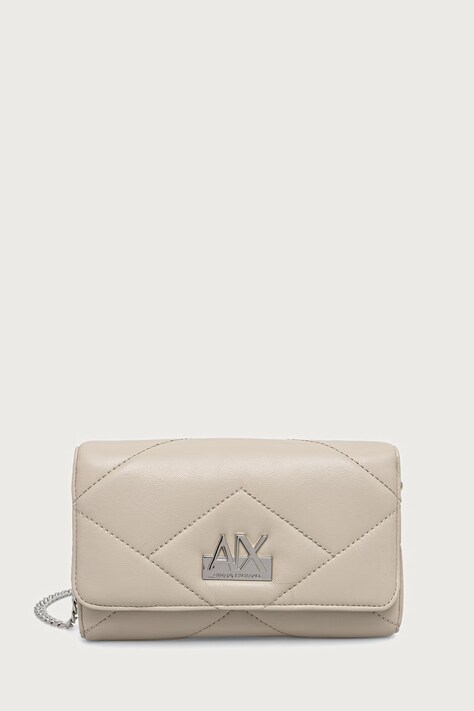 Armani Exchange Peňaženka dámska z imitácie kože béžová XW000358 AF26568