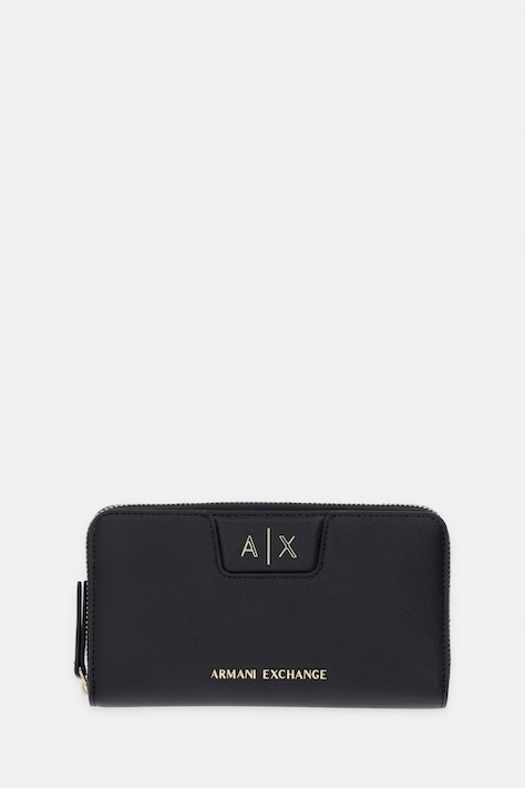 Armani Exchange denarnica ženska iz umetnega usnja črna XW000359 AF26570