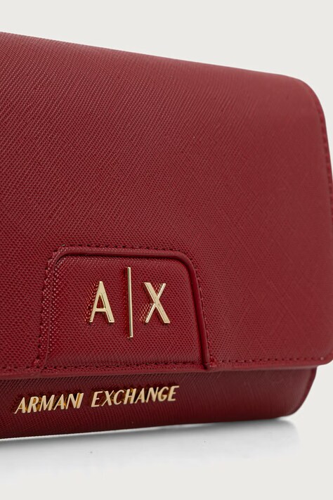Armani Exchange Kopertówka damska z imitacji skóry bordowa XW000358 AF26570