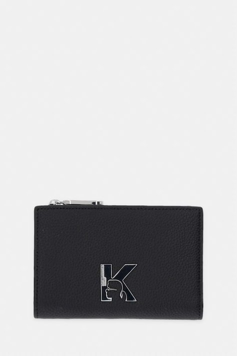 Karl Lagerfeld Jeans portfel damski skórzany czarny B3W32054