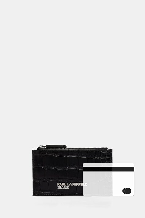 Karl Lagerfeld Jeans чохол для ключів жіночий зі штучної шкіри — AW26-PFDZUC, чорний — фото 4