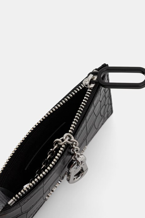 Karl Lagerfeld Jeans чохол для ключів жіночий зі штучної шкіри — AW26-PFDZUC, чорний — фото 3
