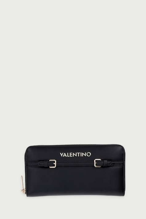 Valentino Bags Portfel damski z imitacji skóry ARCHI czarny VPSAF0155