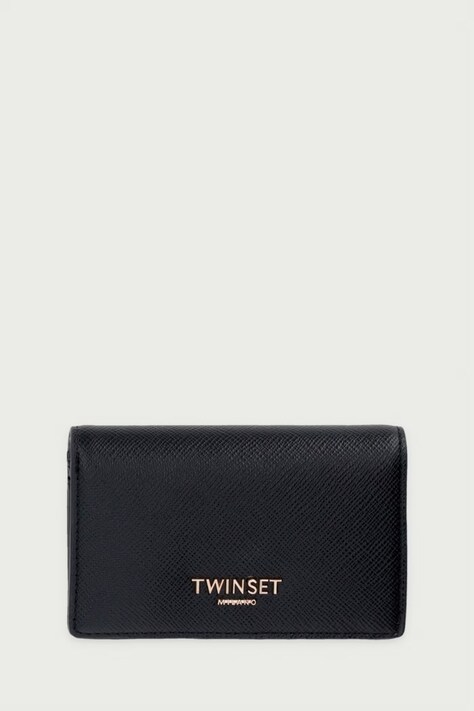 Twinset Портфейл от имитация на кожа черен 262TL8032