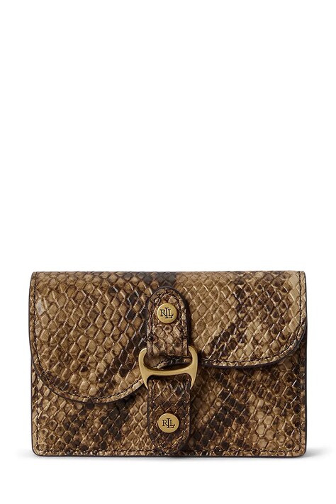 Lauren Ralph Lauren portfel damski skórzany zielony 432P15689