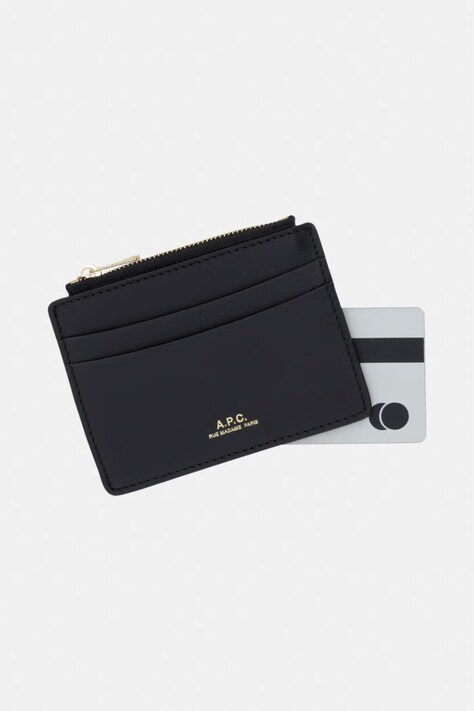 A.P.C. гаманець жіночий шкіряний porte-carte paris — AW26-PFDZYP, чорний — фото 3