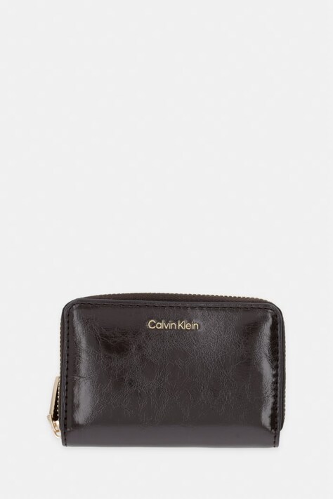 Calvin Klein portfel damski z imitacji skóry brązowy LV04F1201G