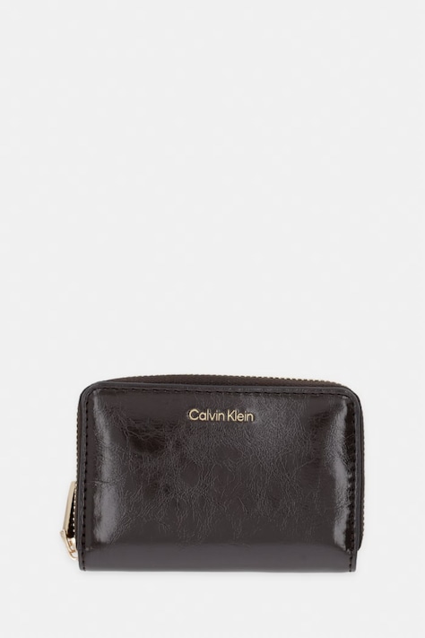 Calvin Klein portafoglio da donna in similpelle marrone LV04F1201G