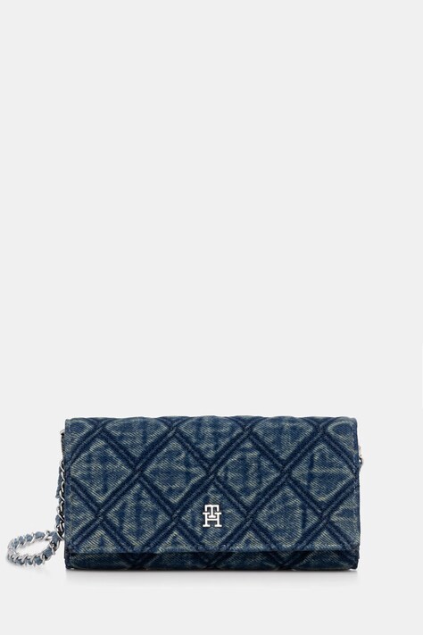 Tommy Hilfiger πορτοφόλι γυναικείο ντένιμ μπλε AW0AW18903