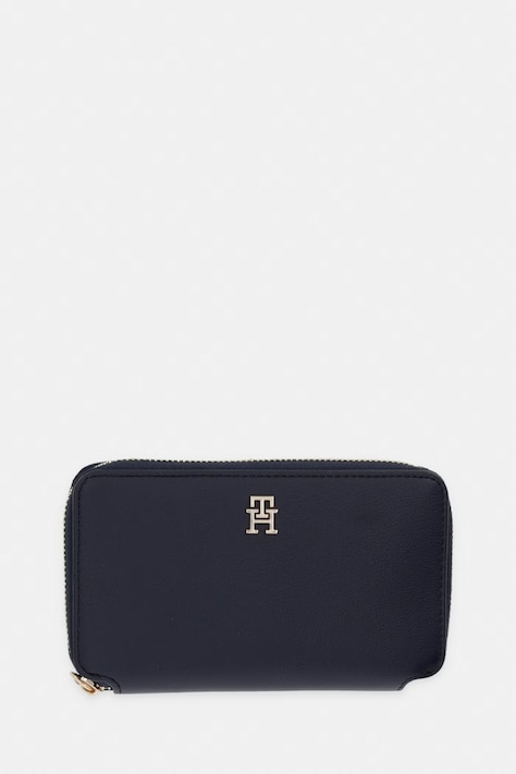 Tommy Hilfiger portfel damski z imitacji skóry granatowy AW0AW18699