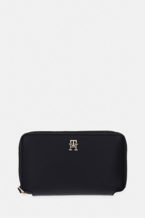 Tommy Hilfiger portfel damski z imitacji skóry czarny AW0AW18699