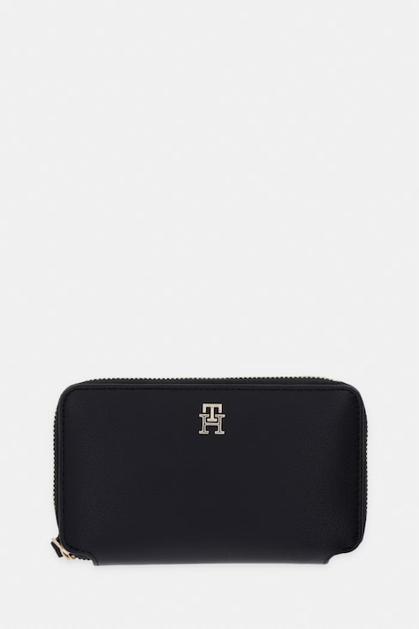 Tommy Hilfiger portfel damski z imitacji skóry czarny AW0AW18699