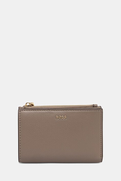 BOSS portfel damski z imitacji skóry Sandy New SM Wallet beżowy 50567620