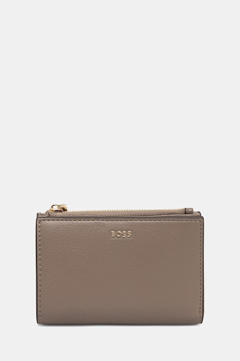 BOSS portfel damski z imitacji skóry Sandy New SM Wallet beżowy 50567620