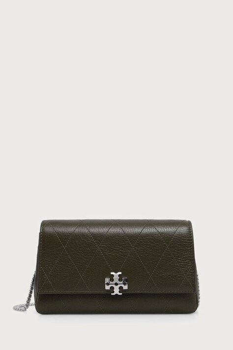 Tory Burch geantă crossbody pentru femei din piele Charlie verde 186041