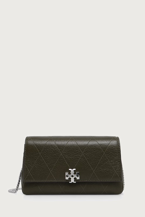 Tory Burch geantă crossbody pentru femei din piele Charlie verde 186041