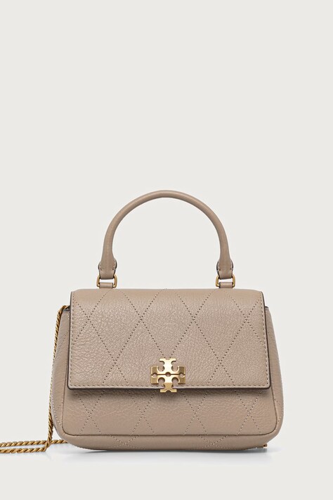 Tory Burch Torebka crossbody damska skórzana Charlie beżowa 186032