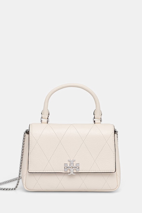 Tory Burch torebka crossbody damska skórzana Charlie beżowa 186032